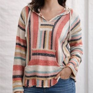 Rip Curl Colorful Striped V-Neck Sweater